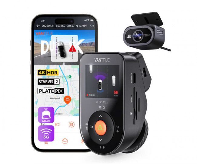 Видеорегистратор Vantrue Sonnet 1 Pro Max (Front 4K + Rear 4K)